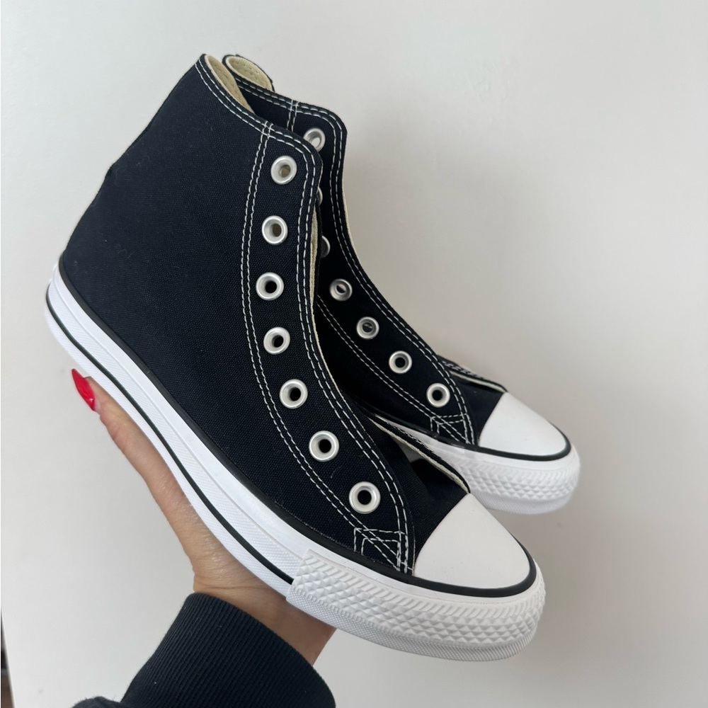 Black High-Top Chuck Taylor Converse Sneakers